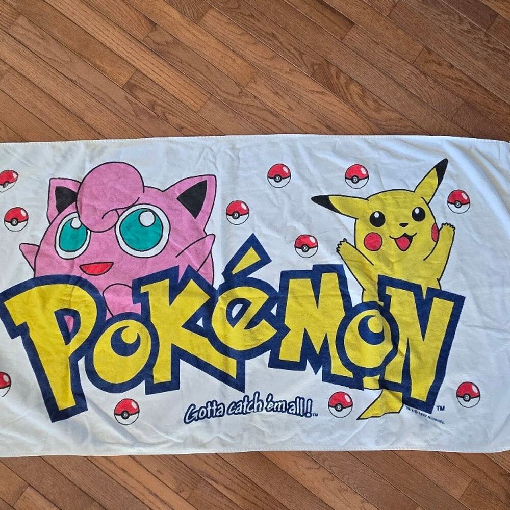 Vintage 1999 Pokémon Beach Towel
